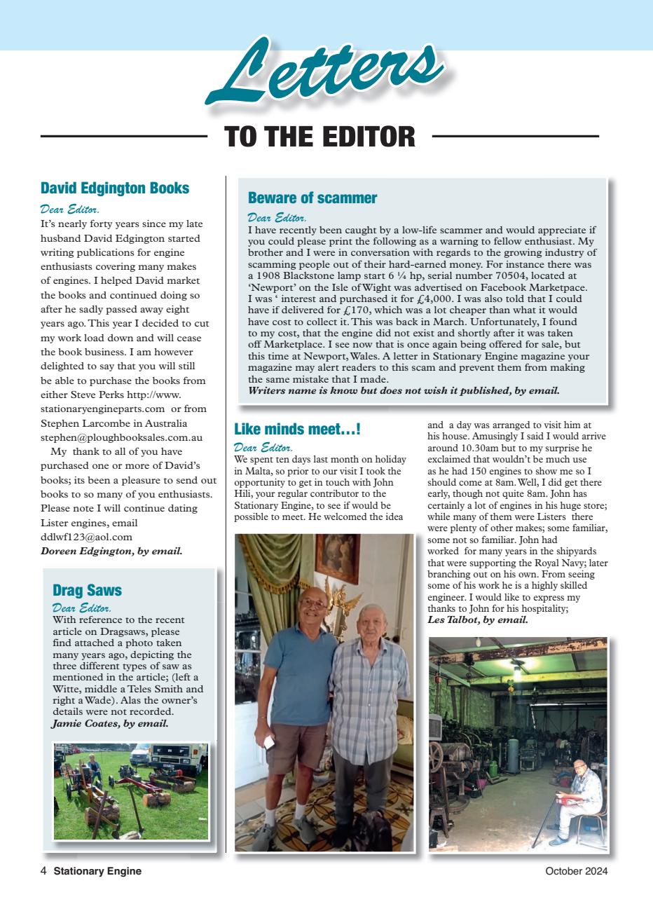 Stationary Engine Preview Pages