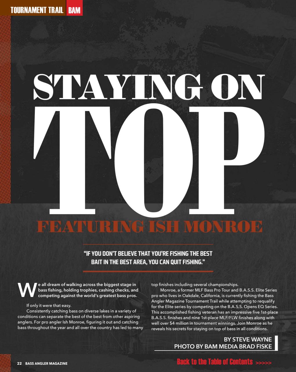 BASS ANGLER MAGAZINE Preview Pages