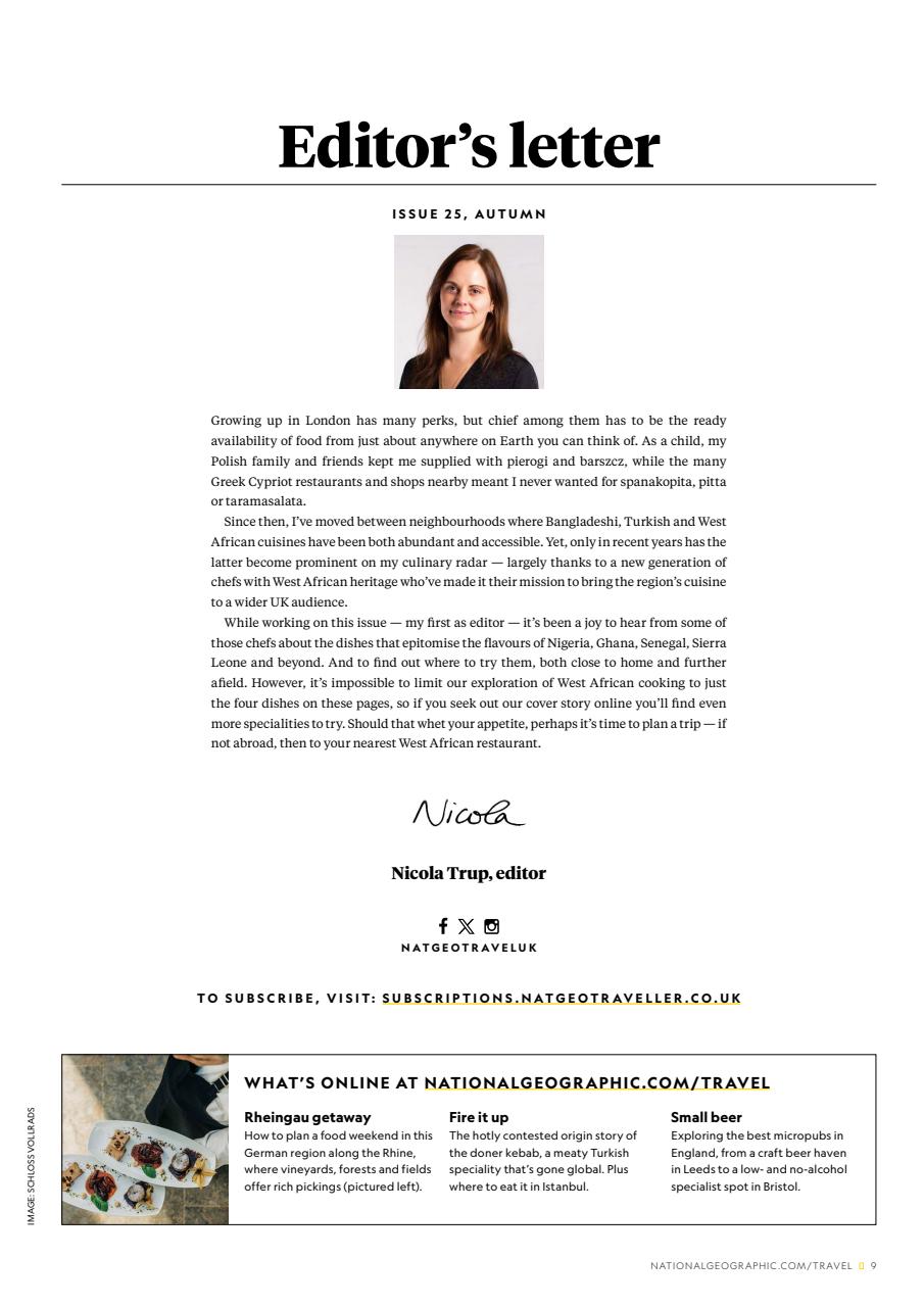 National Geographic Traveller Food Preview Pages