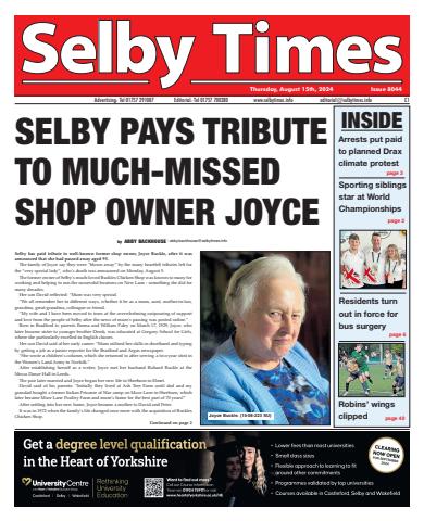 Selby Times issue August 15th 2024