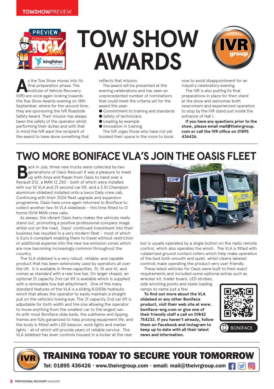 Professional Recovery Magazine Preview Pages