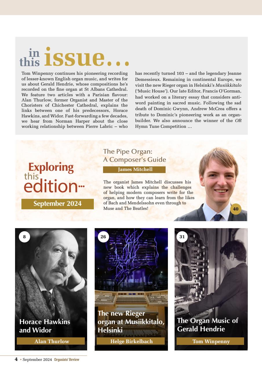 Organists' Review Preview Pages