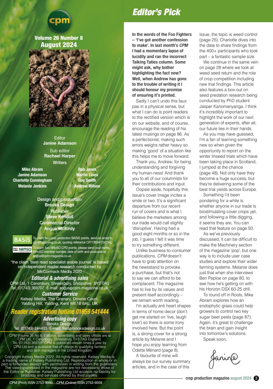 Crop Production Magazine Preview Pages