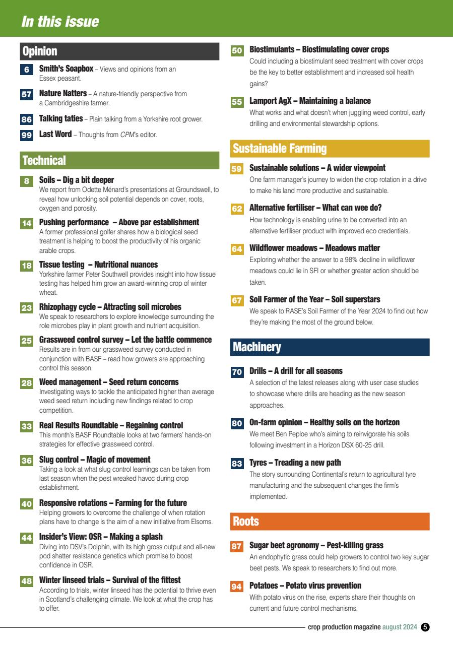 Crop Production Magazine Preview Pages