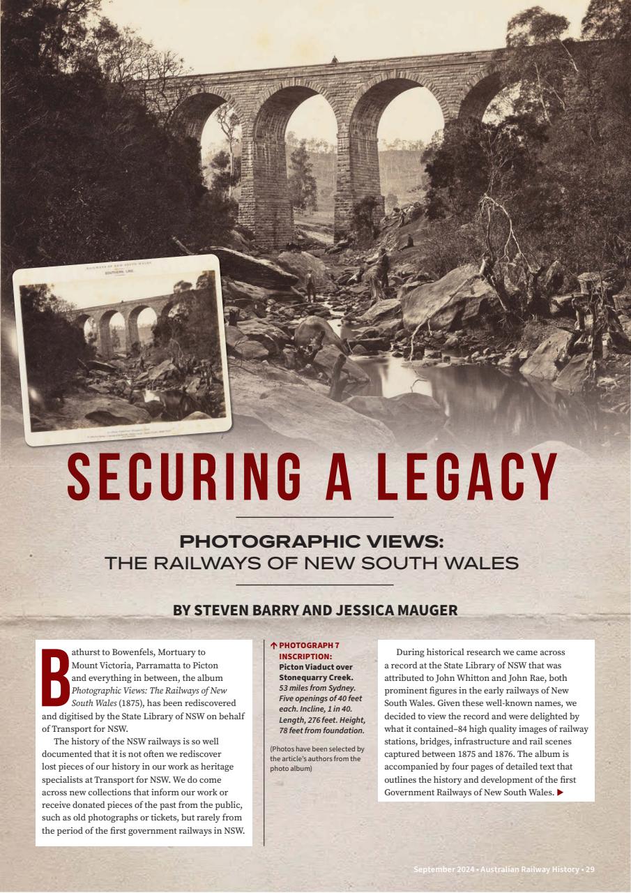 Australian Railway History Preview Pages