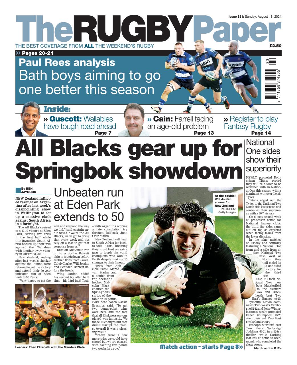 The Rugby Paper Preview Pages