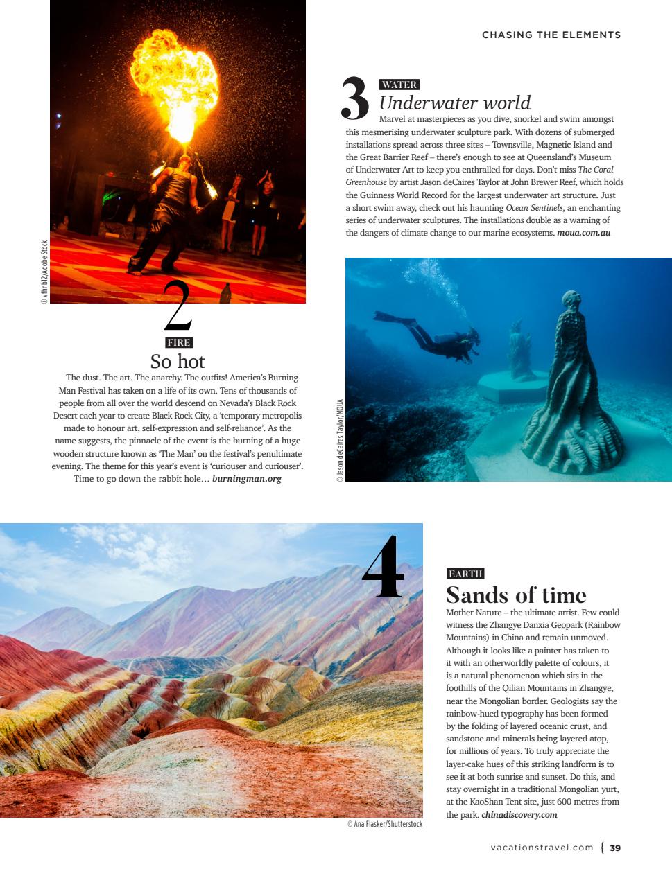 Vacations & Travel Preview Pages
