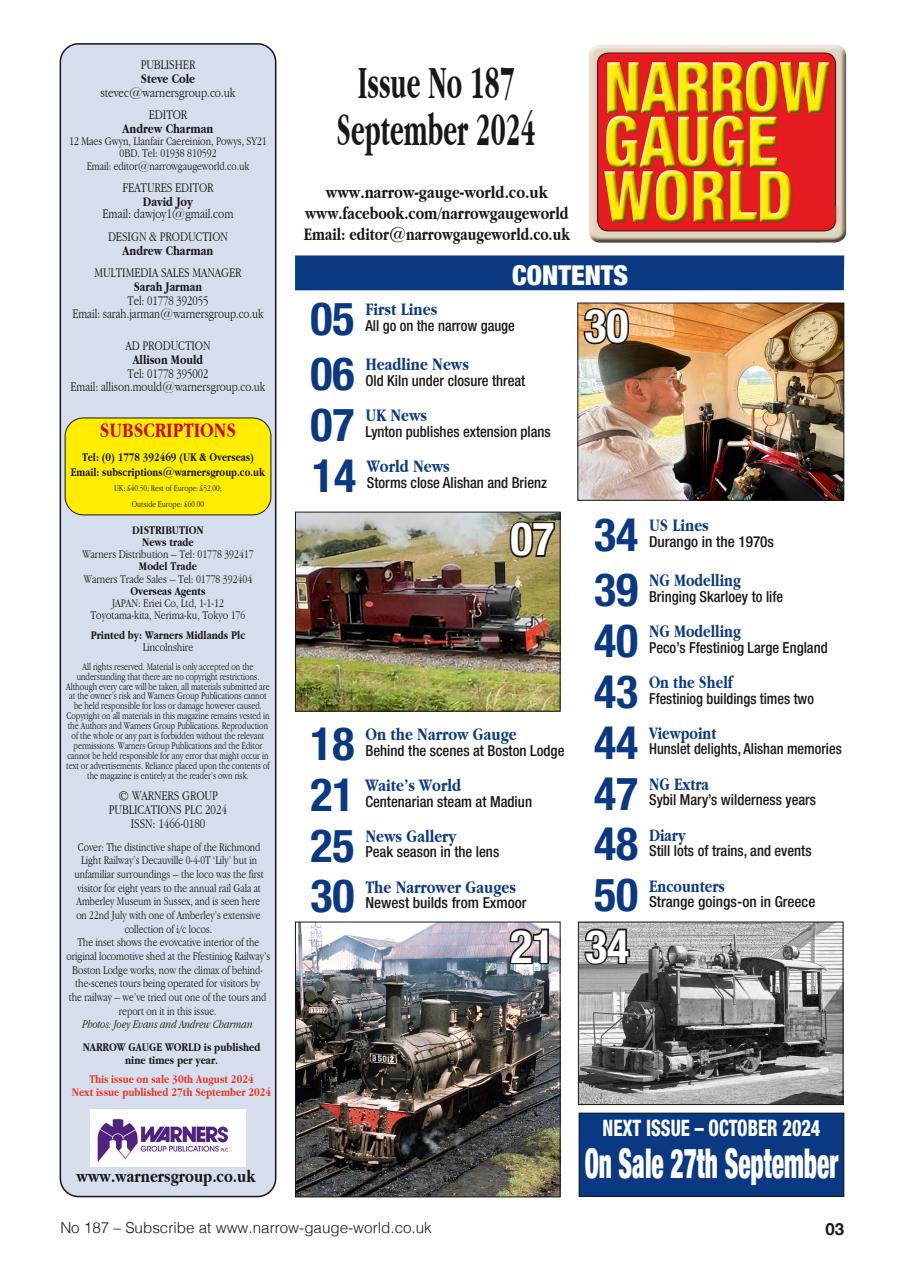 Narrow Gauge World Preview Pages