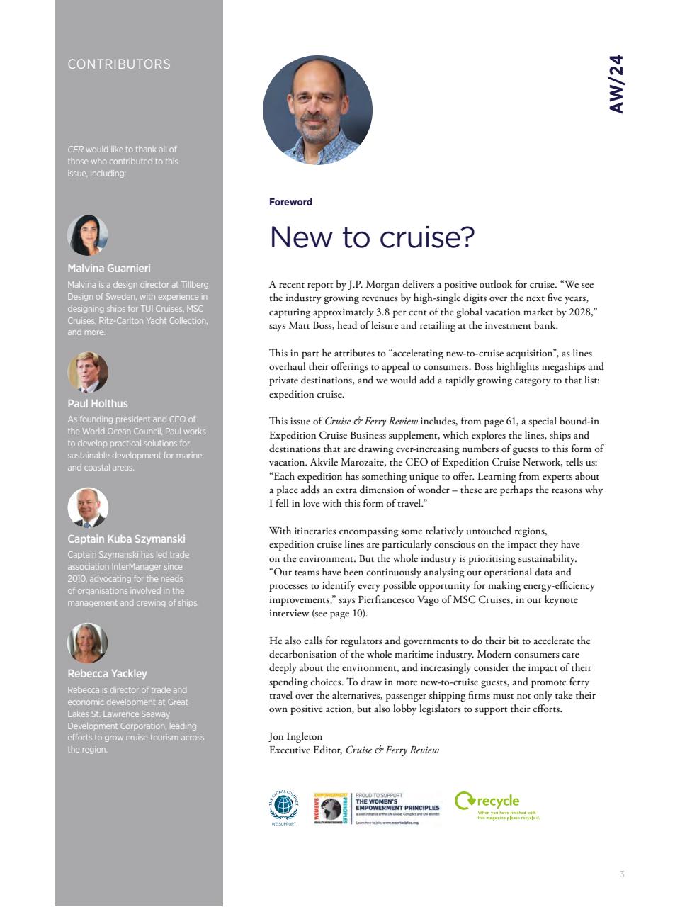Cruise & Ferry Preview Pages