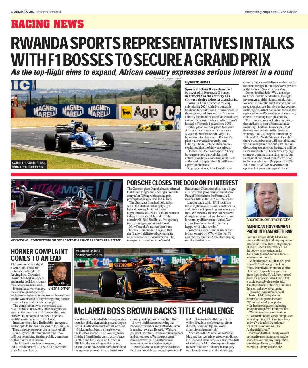 Motorsport News Preview Pages