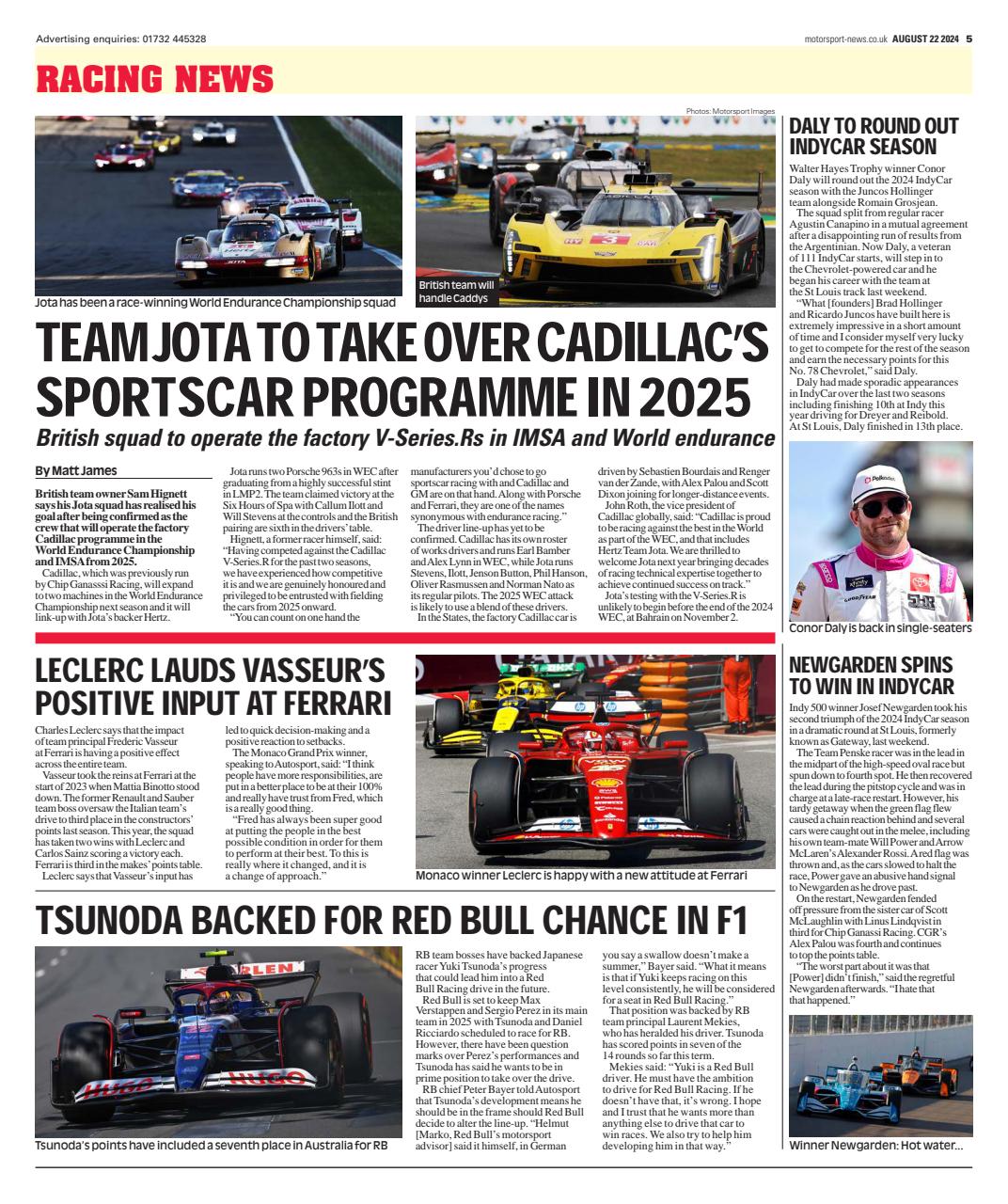 Motorsport News Preview Pages