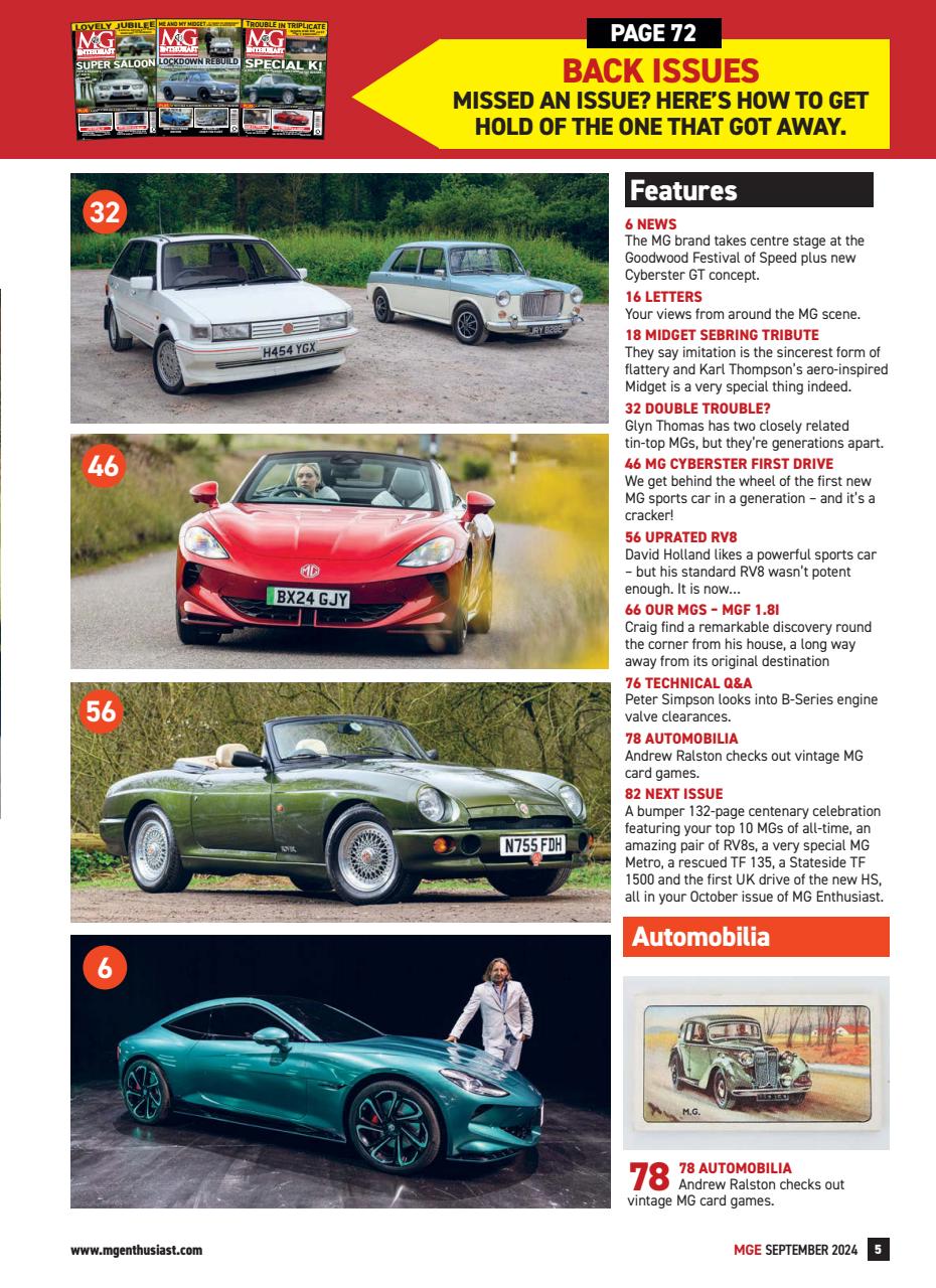MG Enthusiast Preview Pages