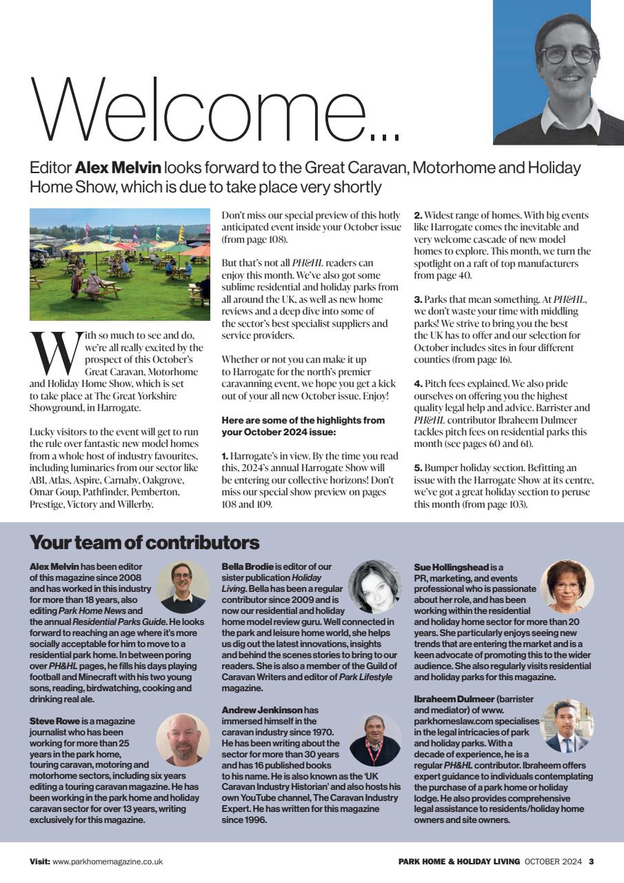 Park Home & Holiday Living Preview Pages