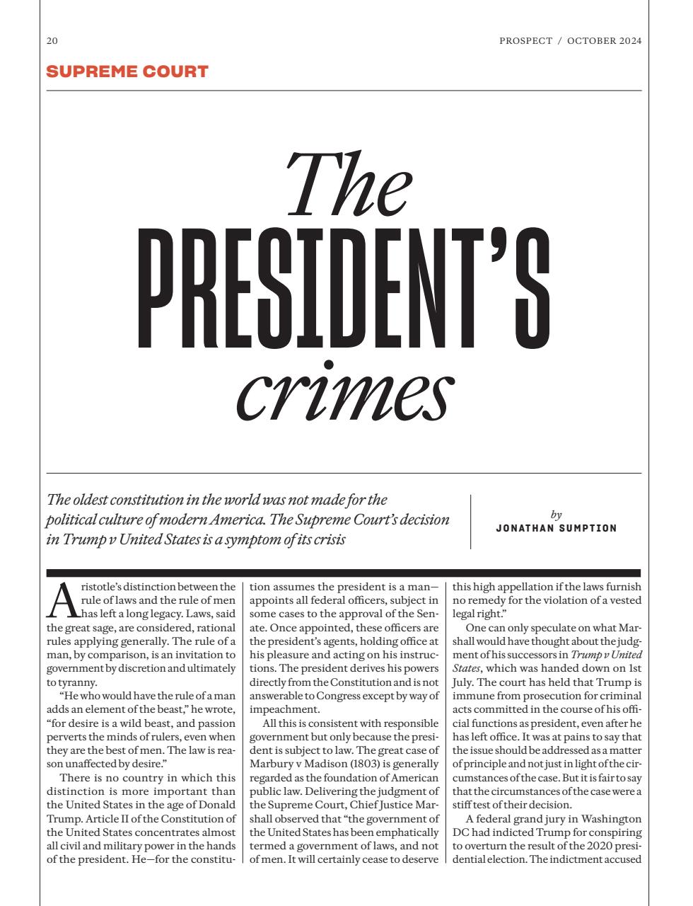 Prospect Magazine Preview Pages