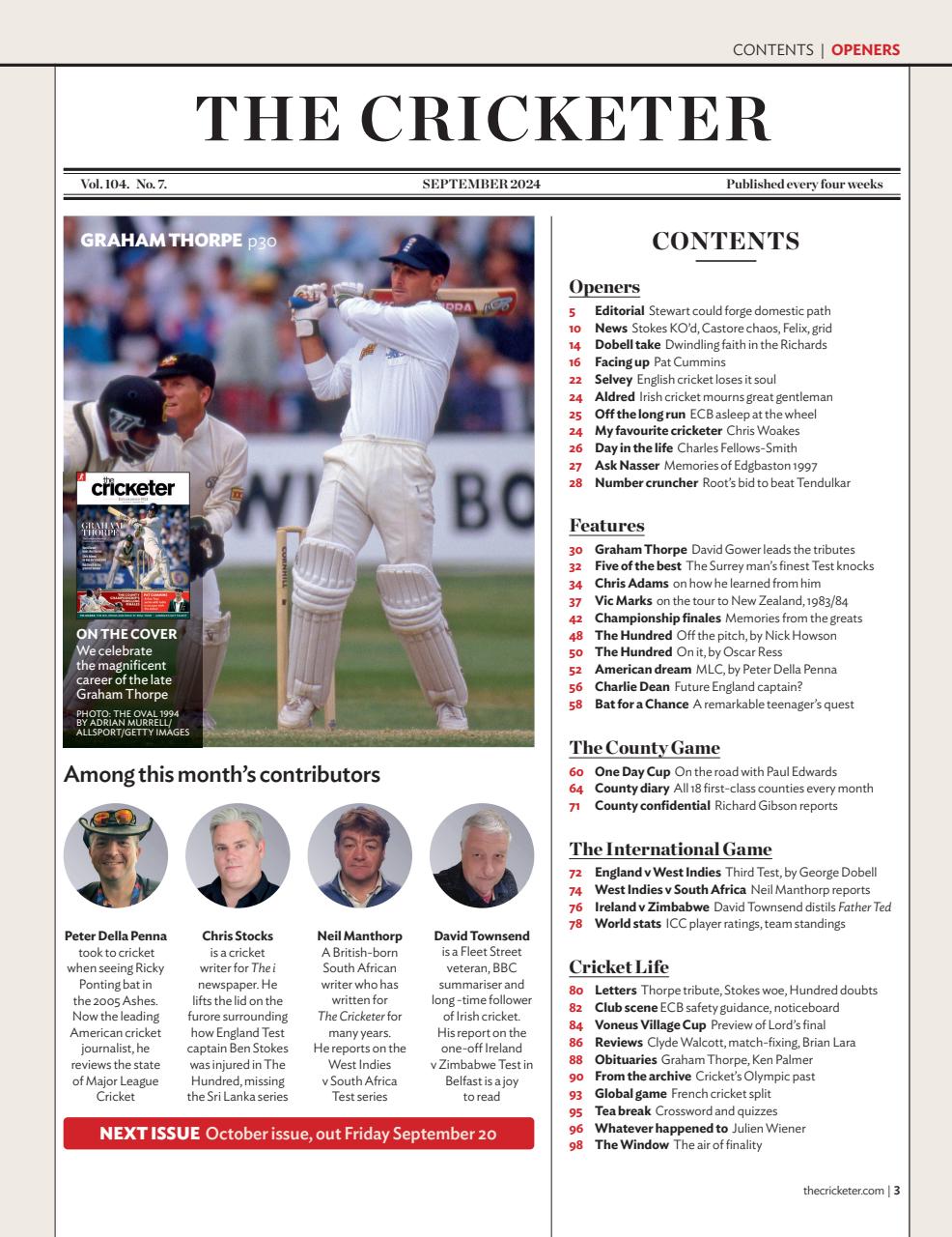 The Cricketer Magazine Preview Pages
