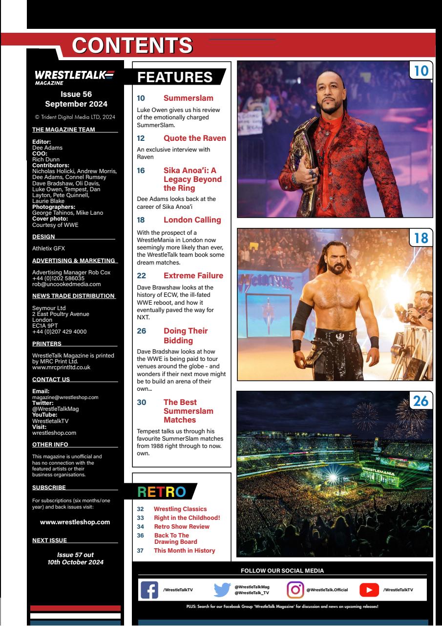 Wrestletalk Magazine Preview Pages