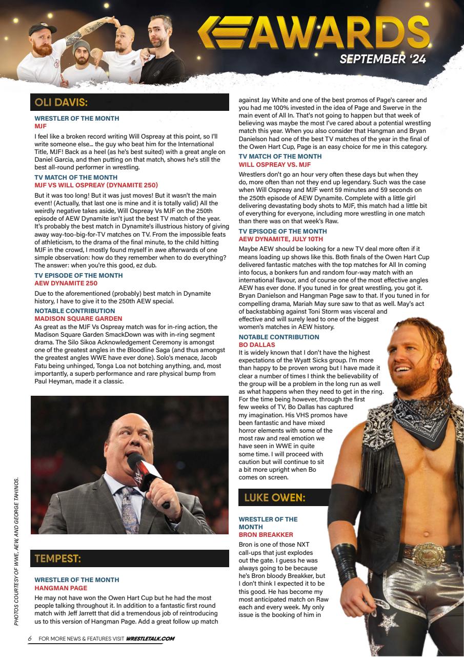 Wrestletalk Magazine Preview Pages