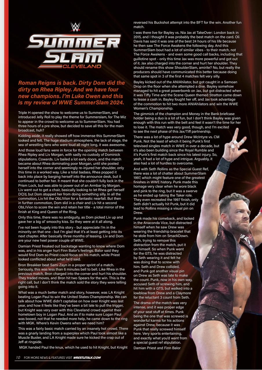 Wrestletalk Magazine Preview Pages