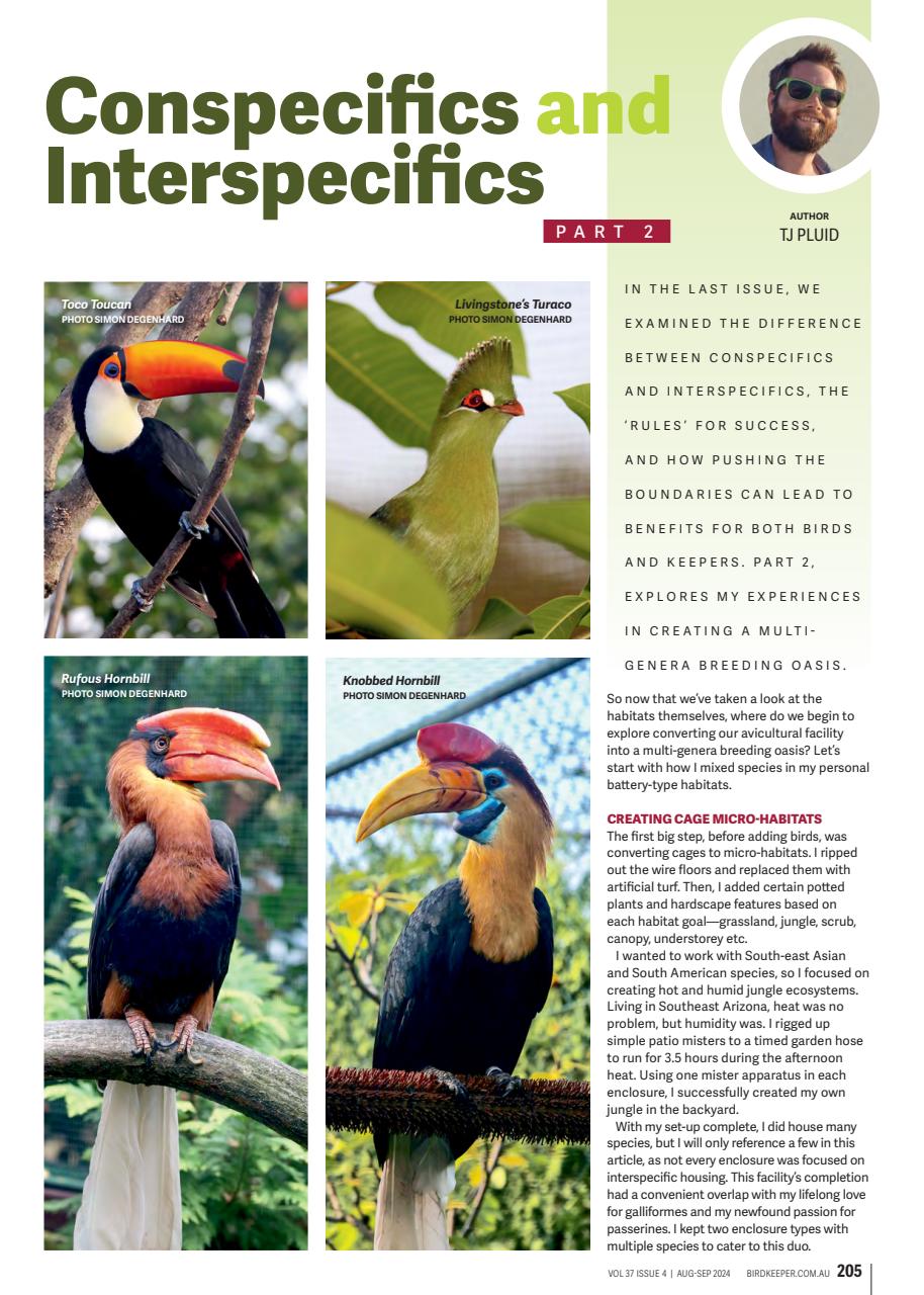 Australian Birdkeeper Magazine Preview Pages