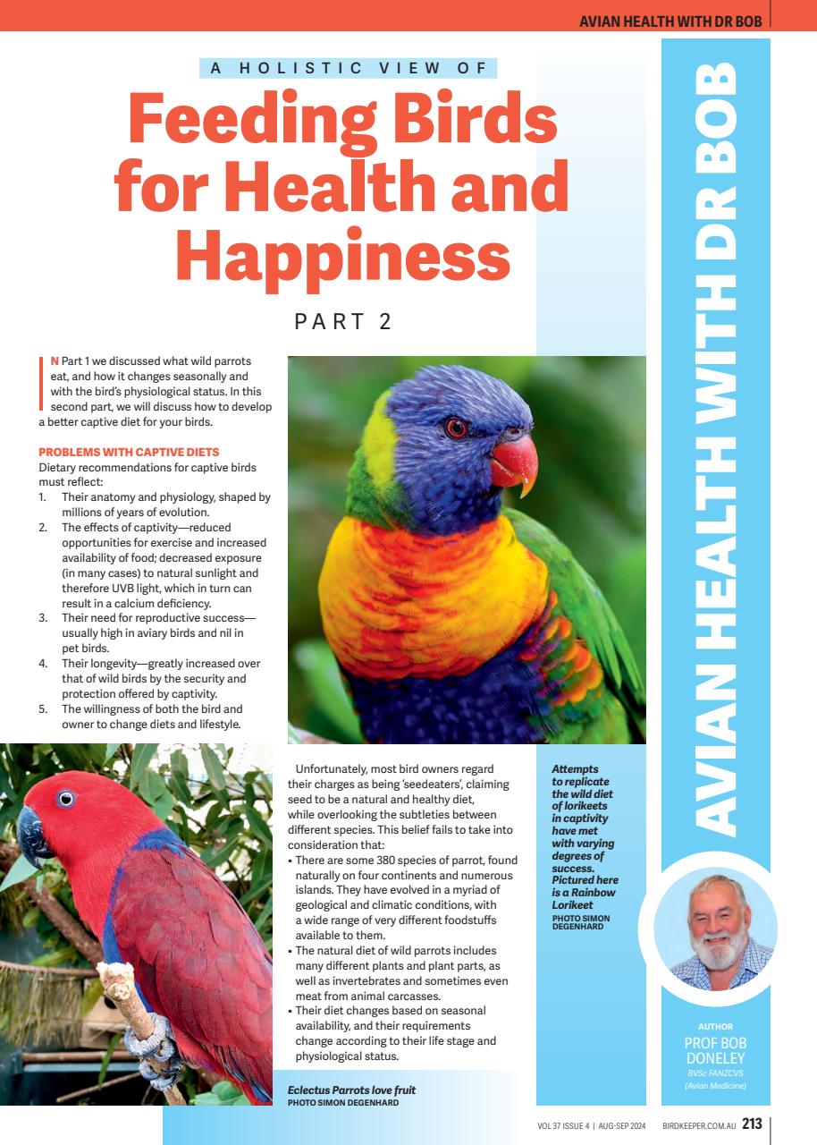 Australian Birdkeeper Magazine Preview Pages