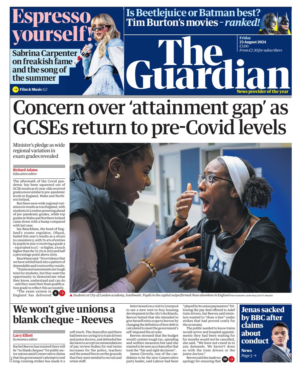 The Guardian Newspaper Preview Pages