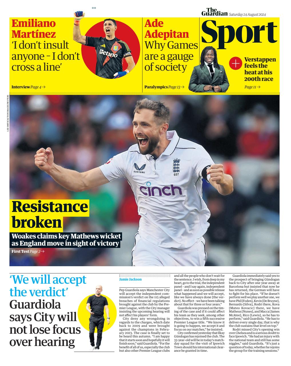 The Guardian Newspaper Preview Pages