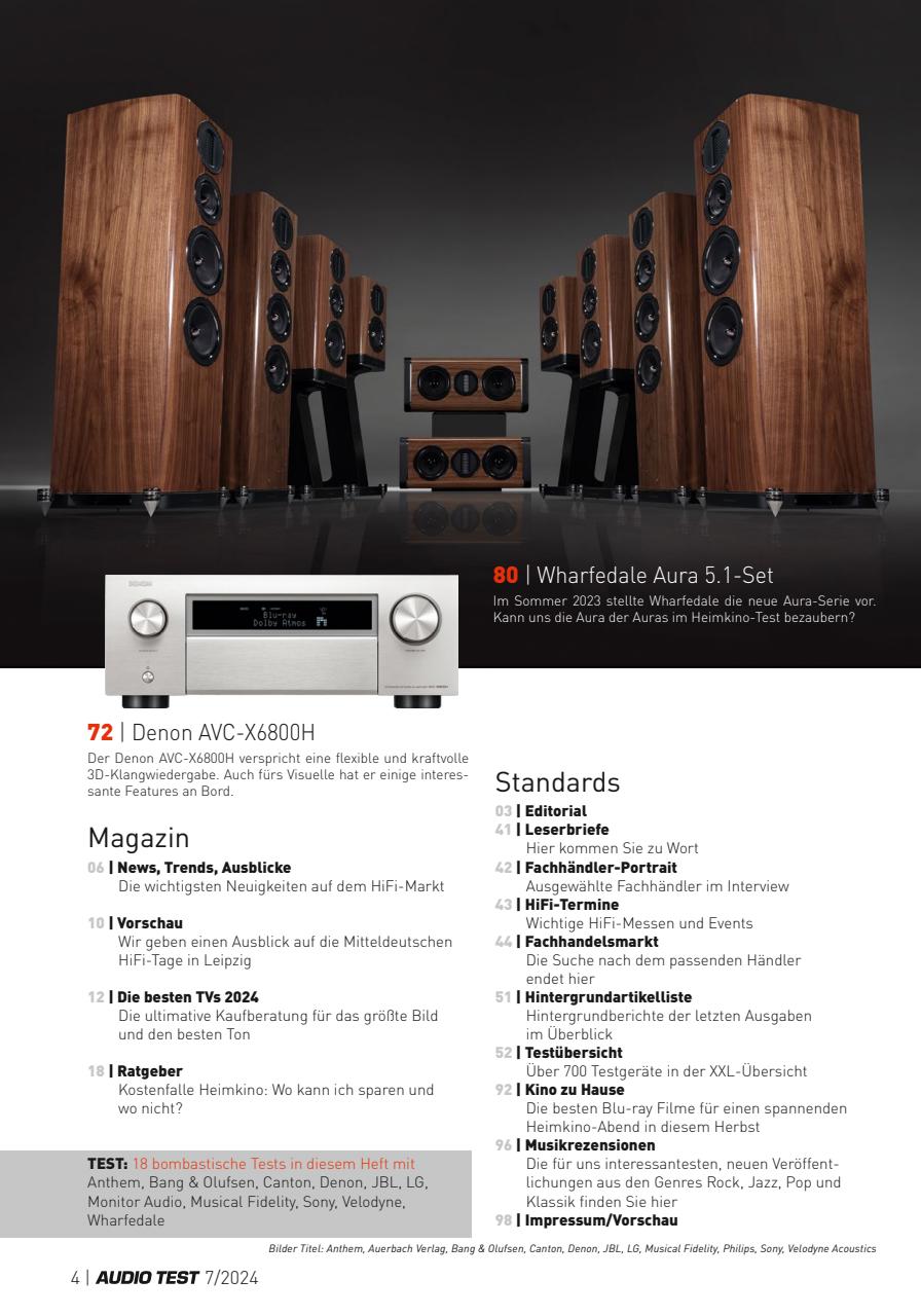 Audio Test Preview Pages