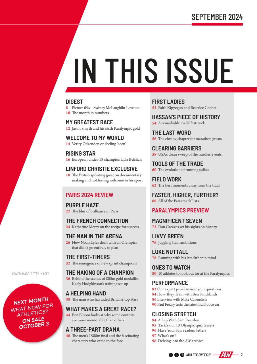 AW – Athletics Weekly Magazine Preview Pages