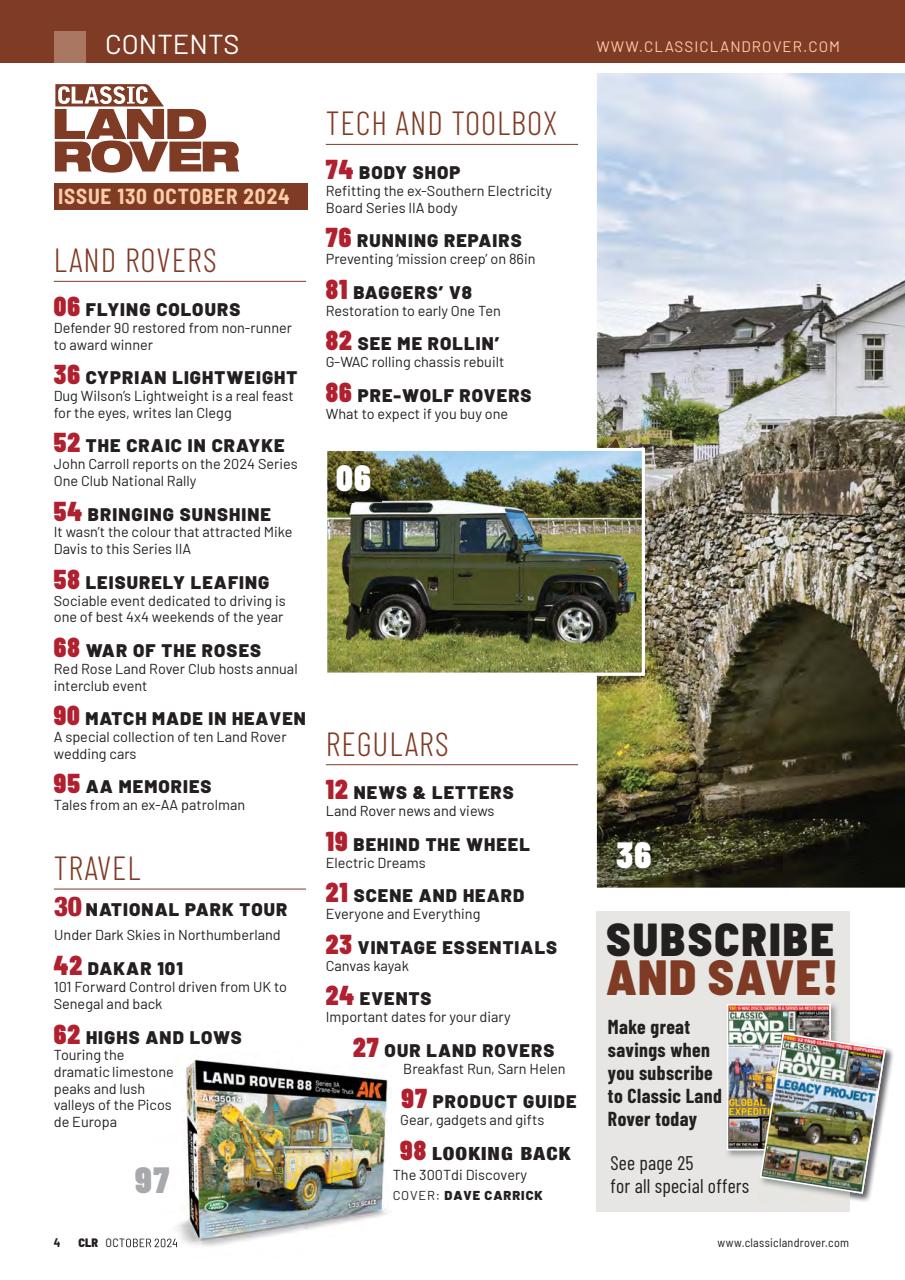 Classic Land Rover Magazine Preview Pages