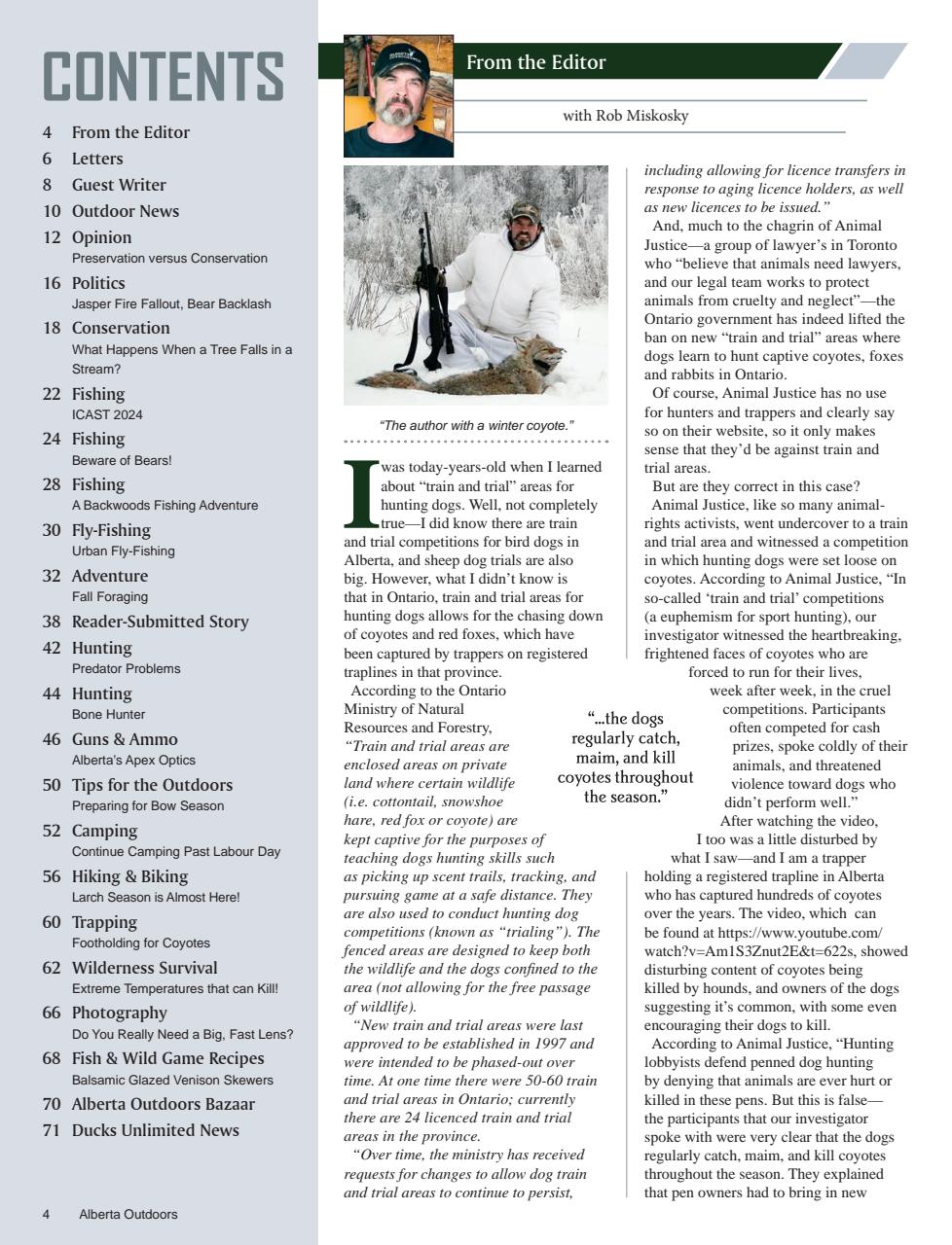 Alberta Outdoors Preview Pages