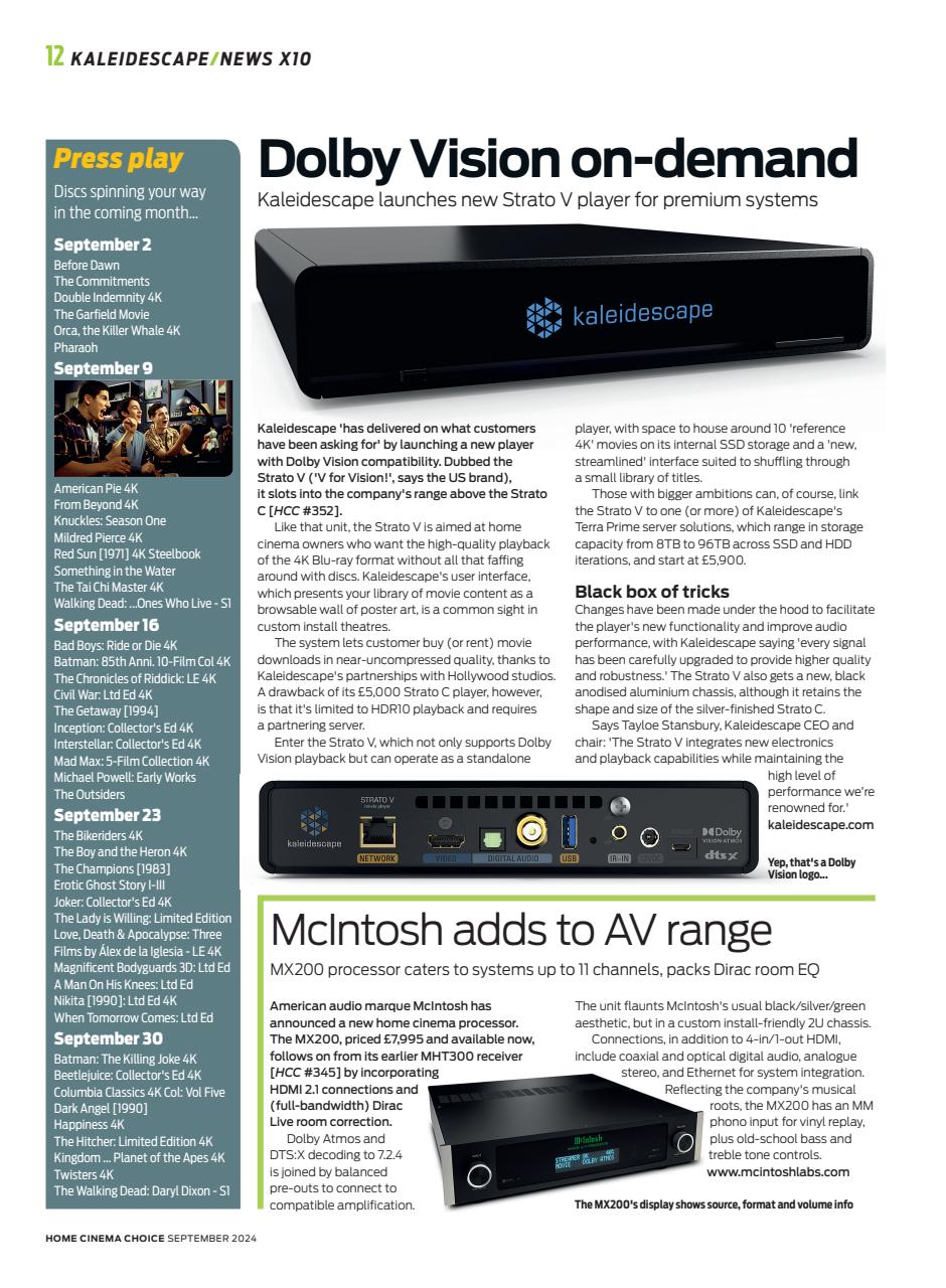 Home Cinema Choice Preview Pages
