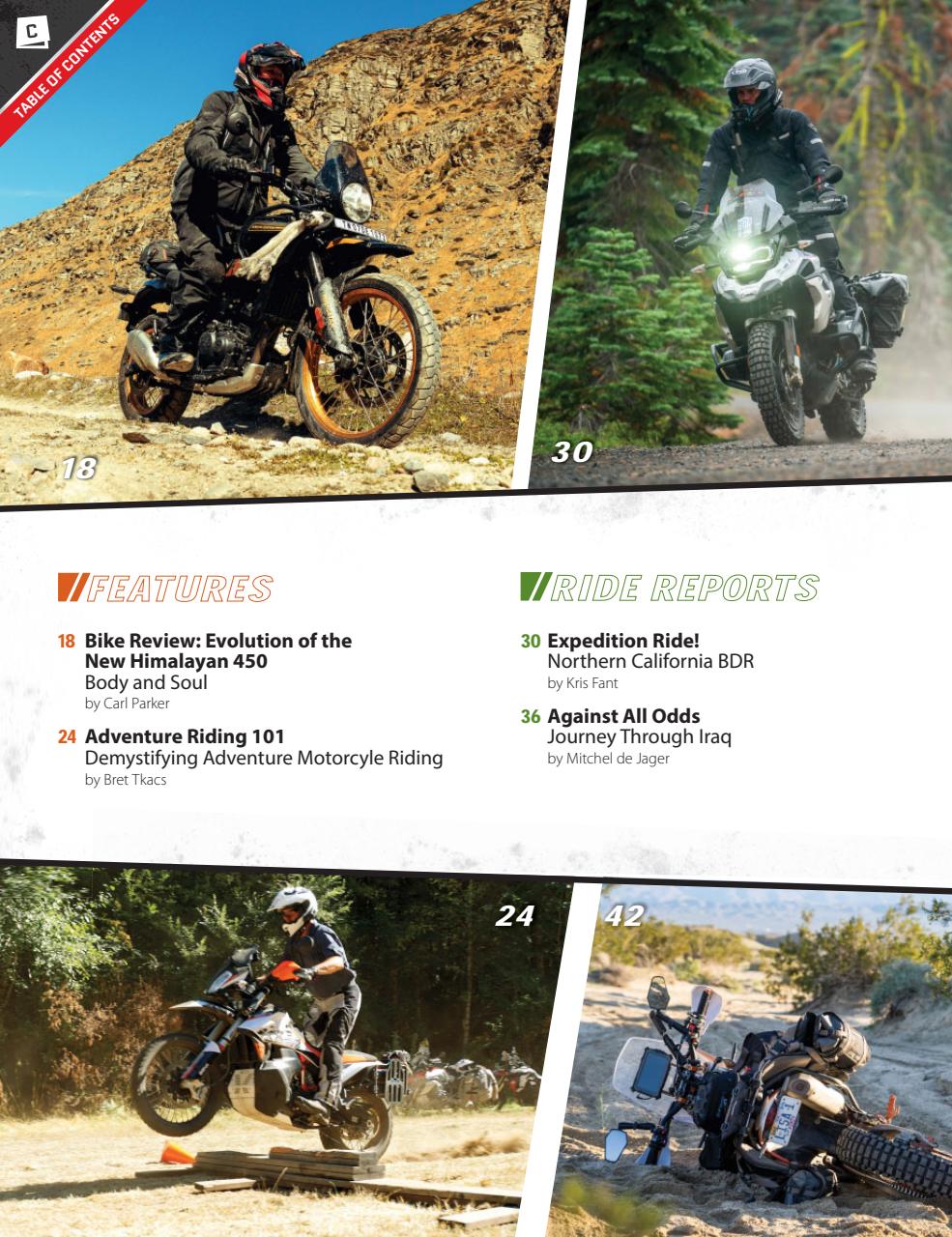 Adventure Motorcycle Preview Pages