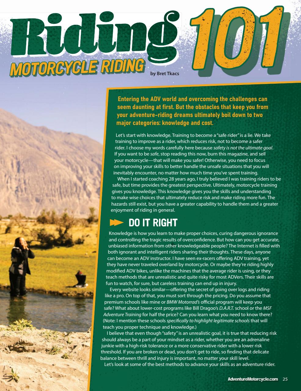 Adventure Motorcycle Preview Pages