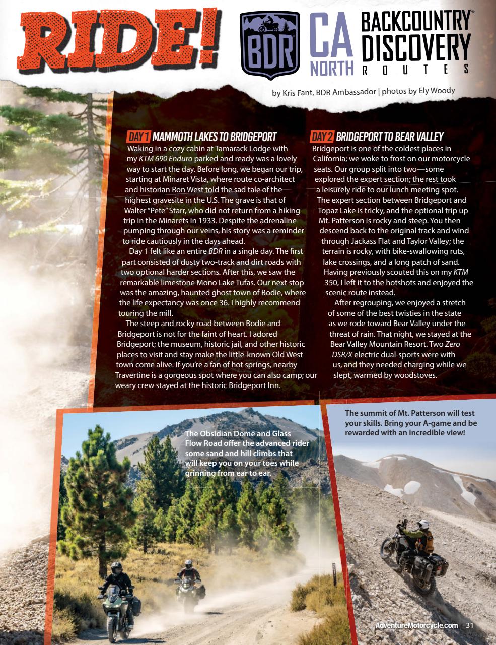 Adventure Motorcycle Preview Pages