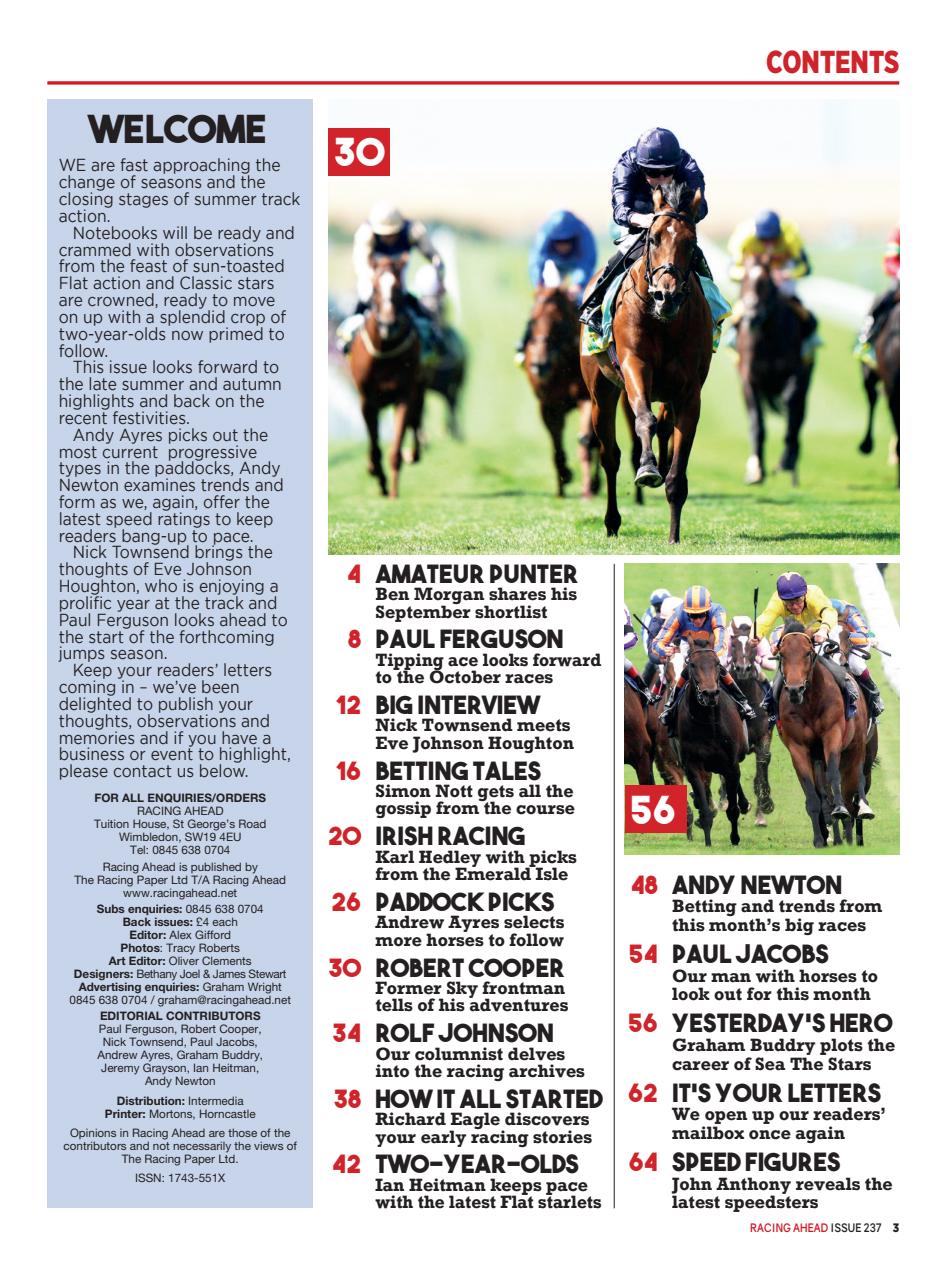 Racing Ahead Preview Pages