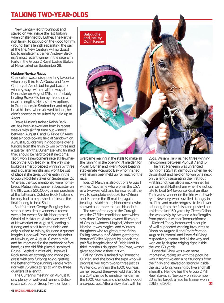 Racing Ahead Preview Pages