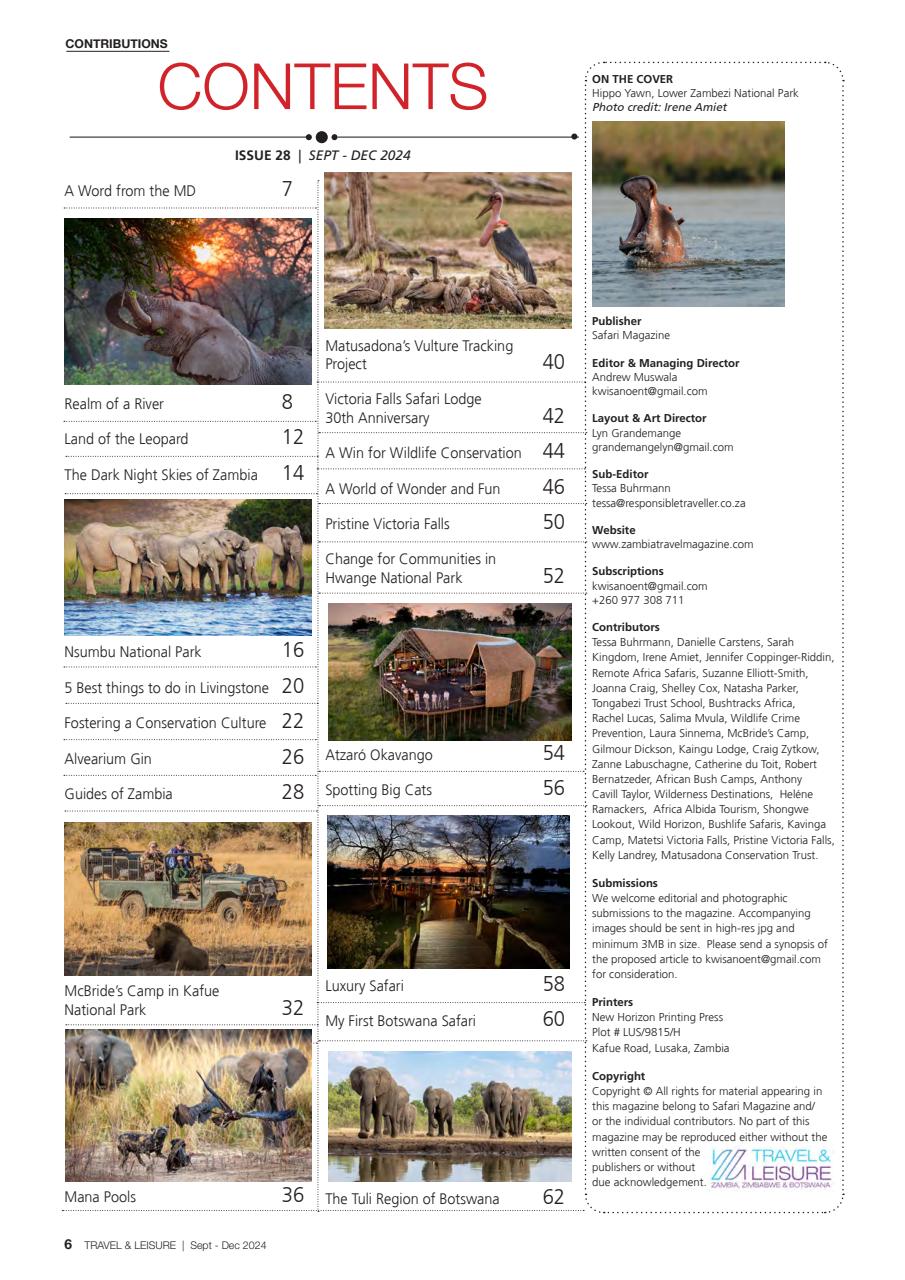Travel & Leisure Zambia & Zimbabwe Preview Pages