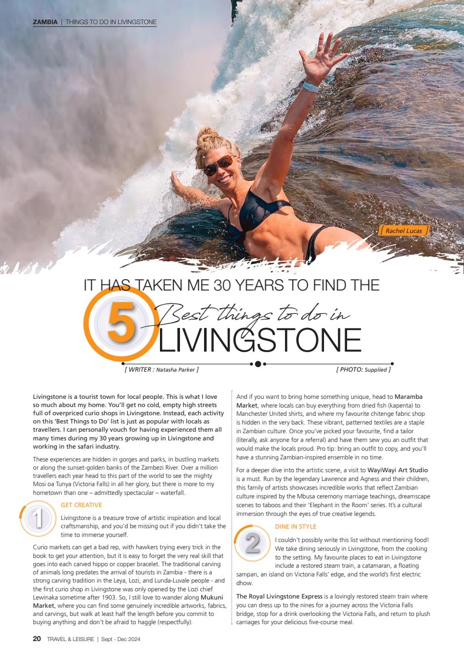 Travel & Leisure Zambia & Zimbabwe Preview Pages