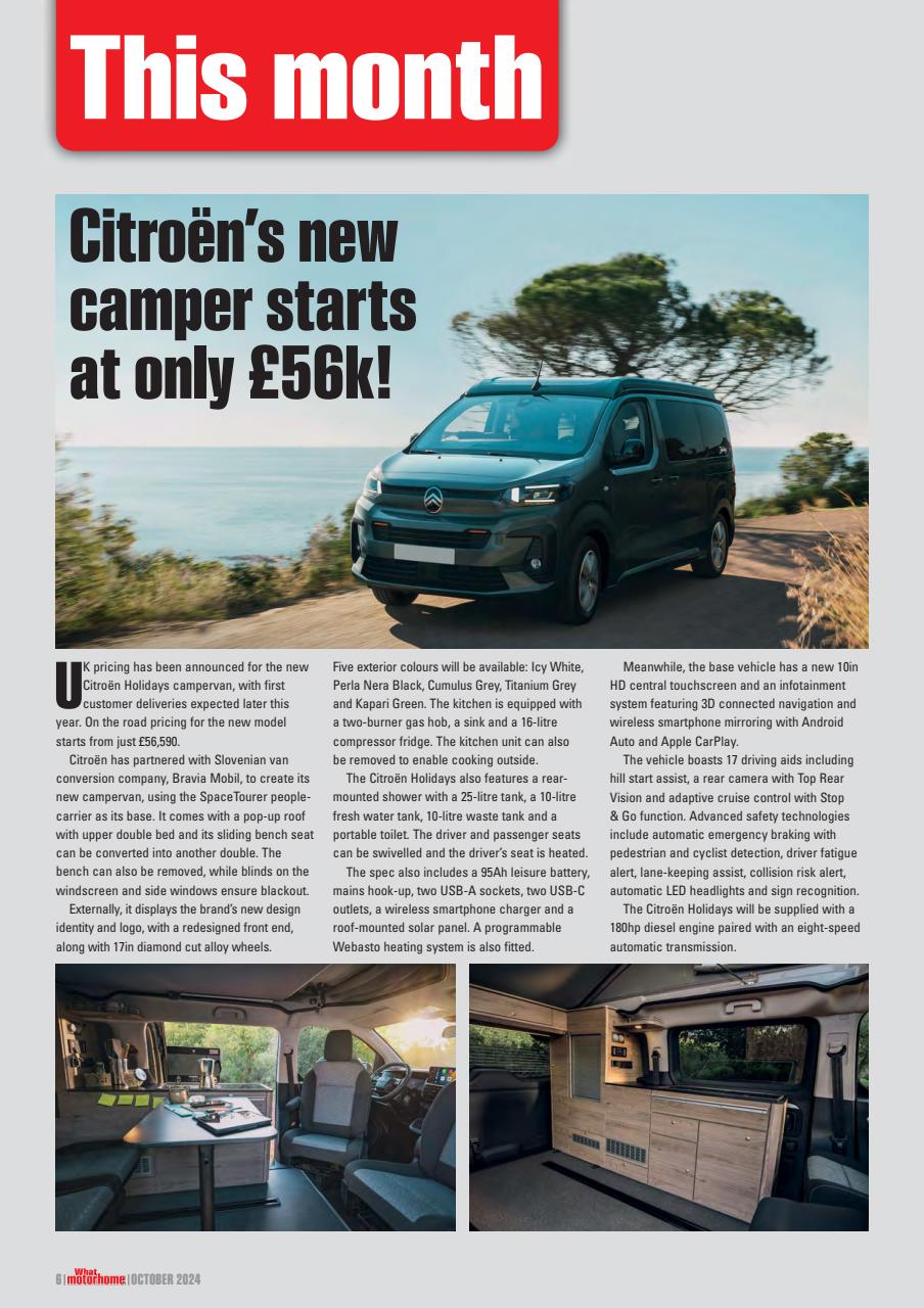 What Motorhome magazine Preview Pages