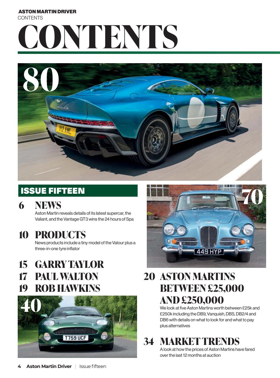 Aston Martin Driver Preview Pages