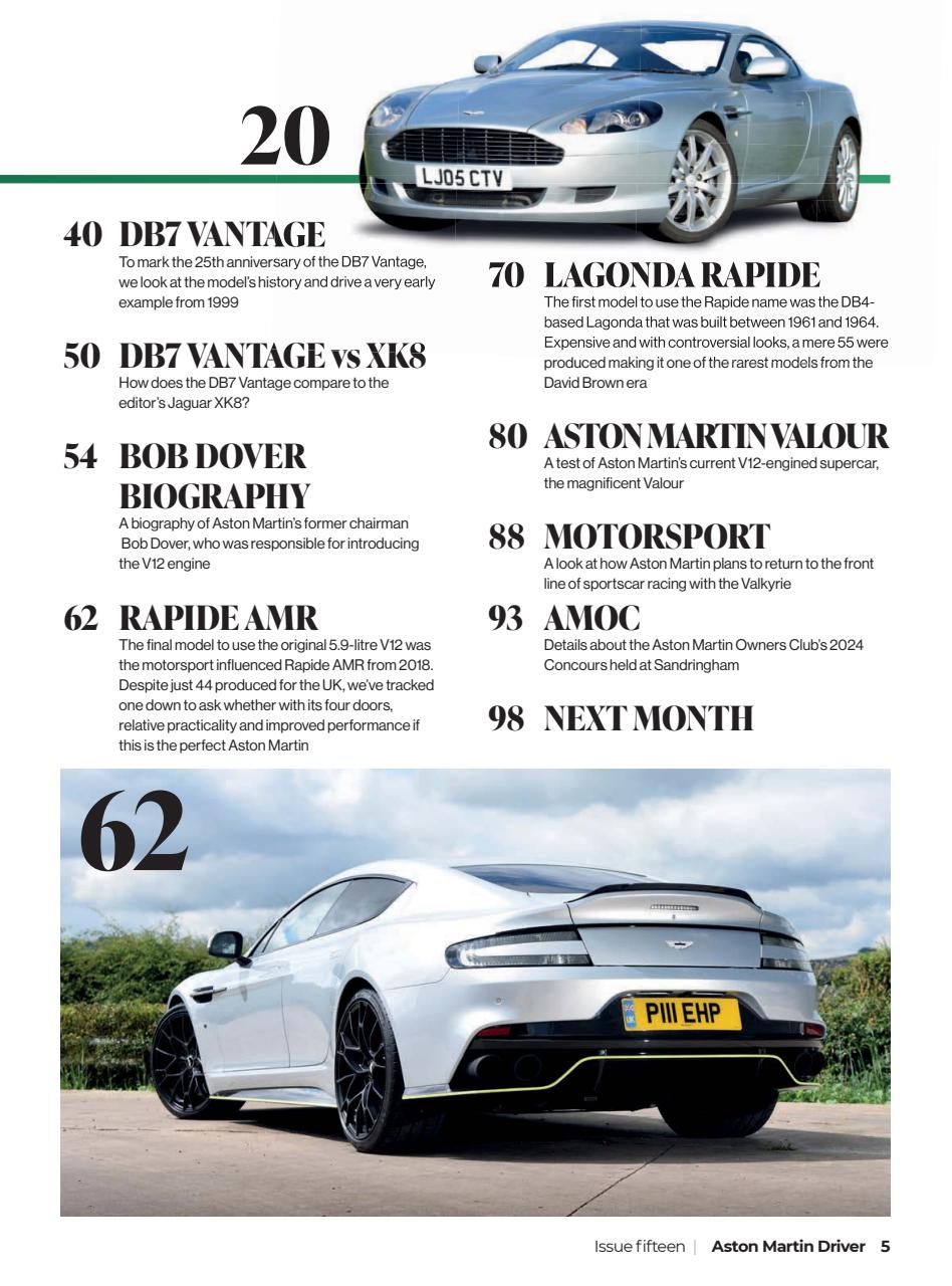 Aston Martin Driver Preview Pages