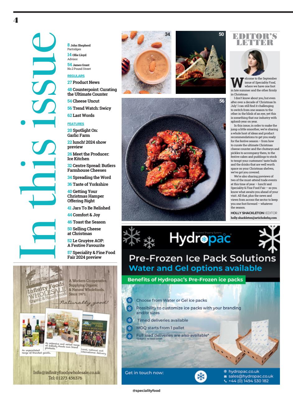 Speciality Food Preview Pages