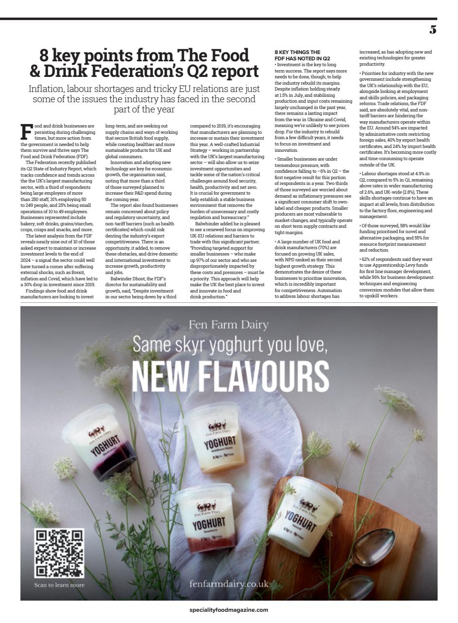 Speciality Food Preview Pages