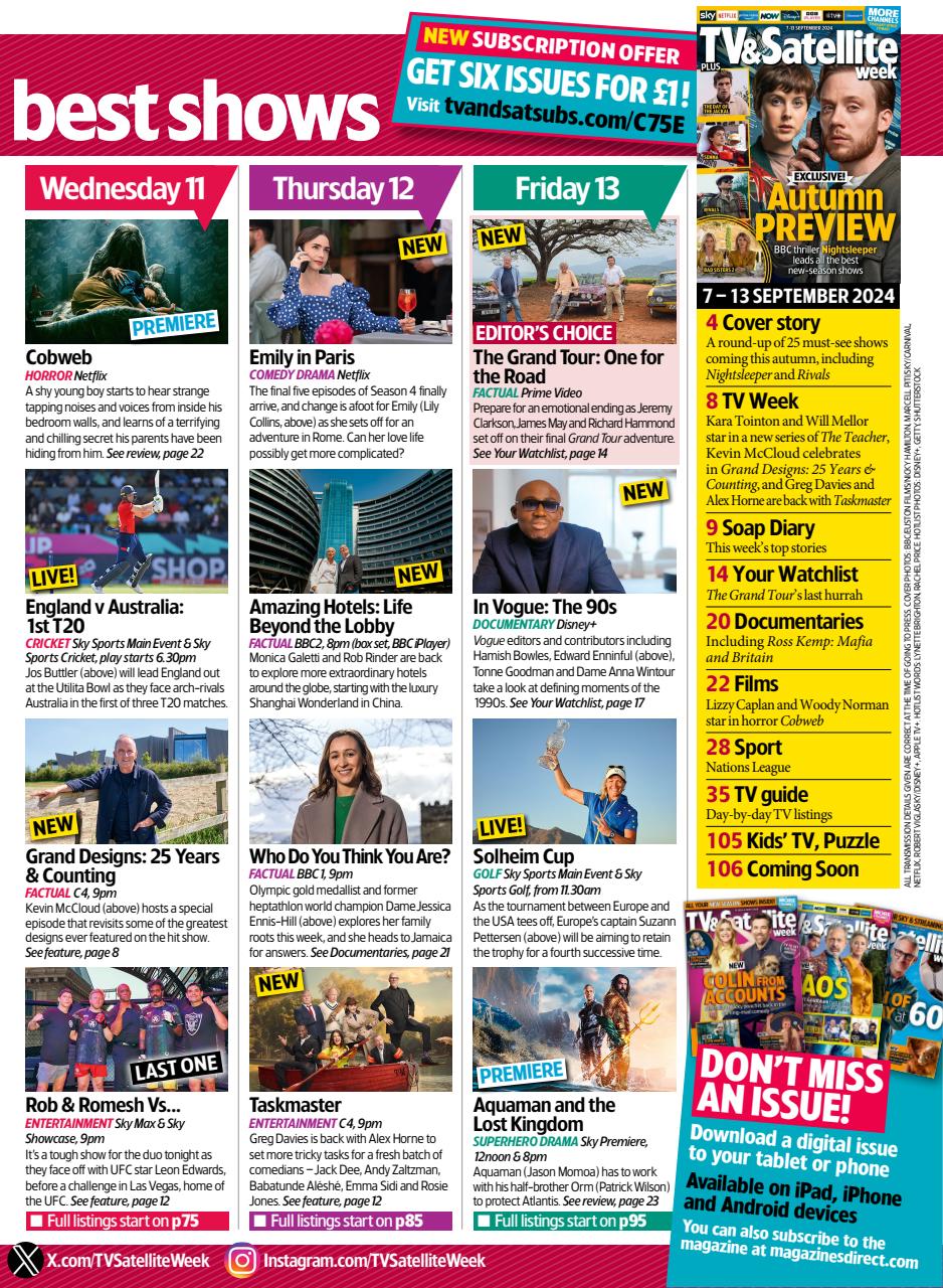 TV & Satellite Week Preview Pages