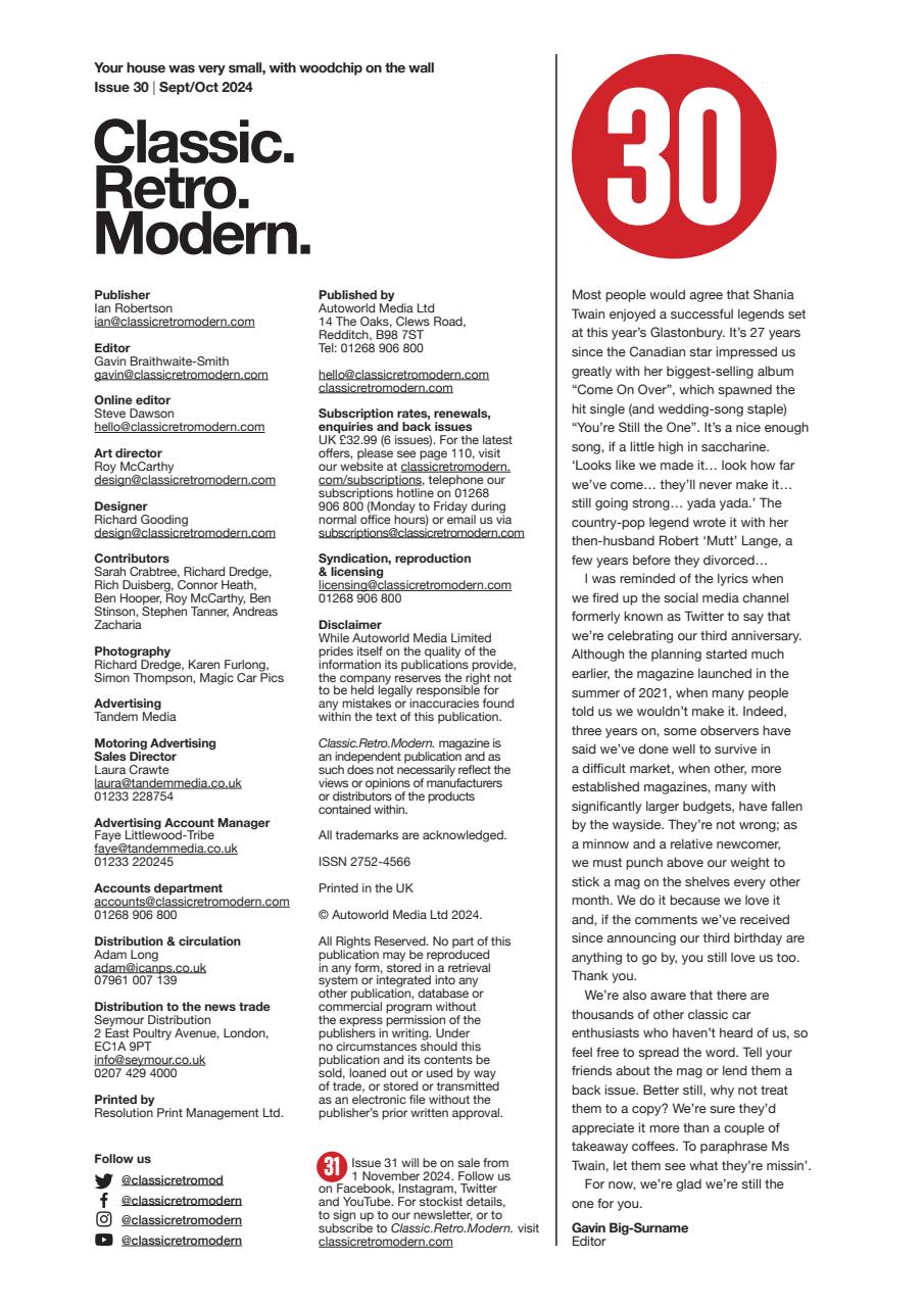 Classic Retro Modern Magazine Preview Pages