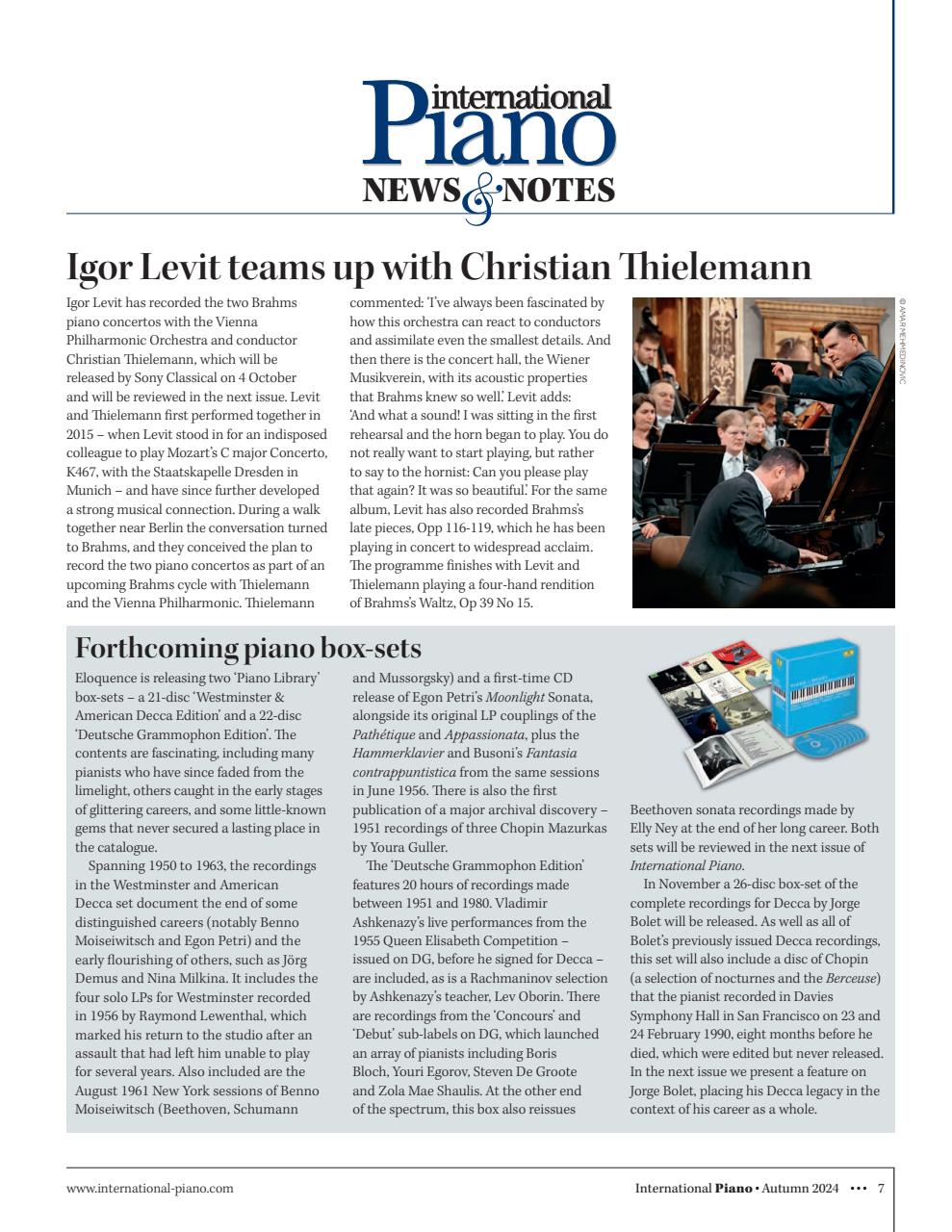 International Piano Preview Pages