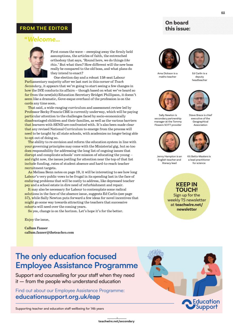 Teach Secondary Preview Pages