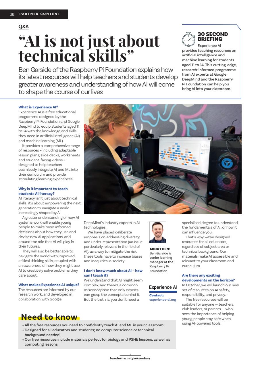 Teach Secondary Preview Pages