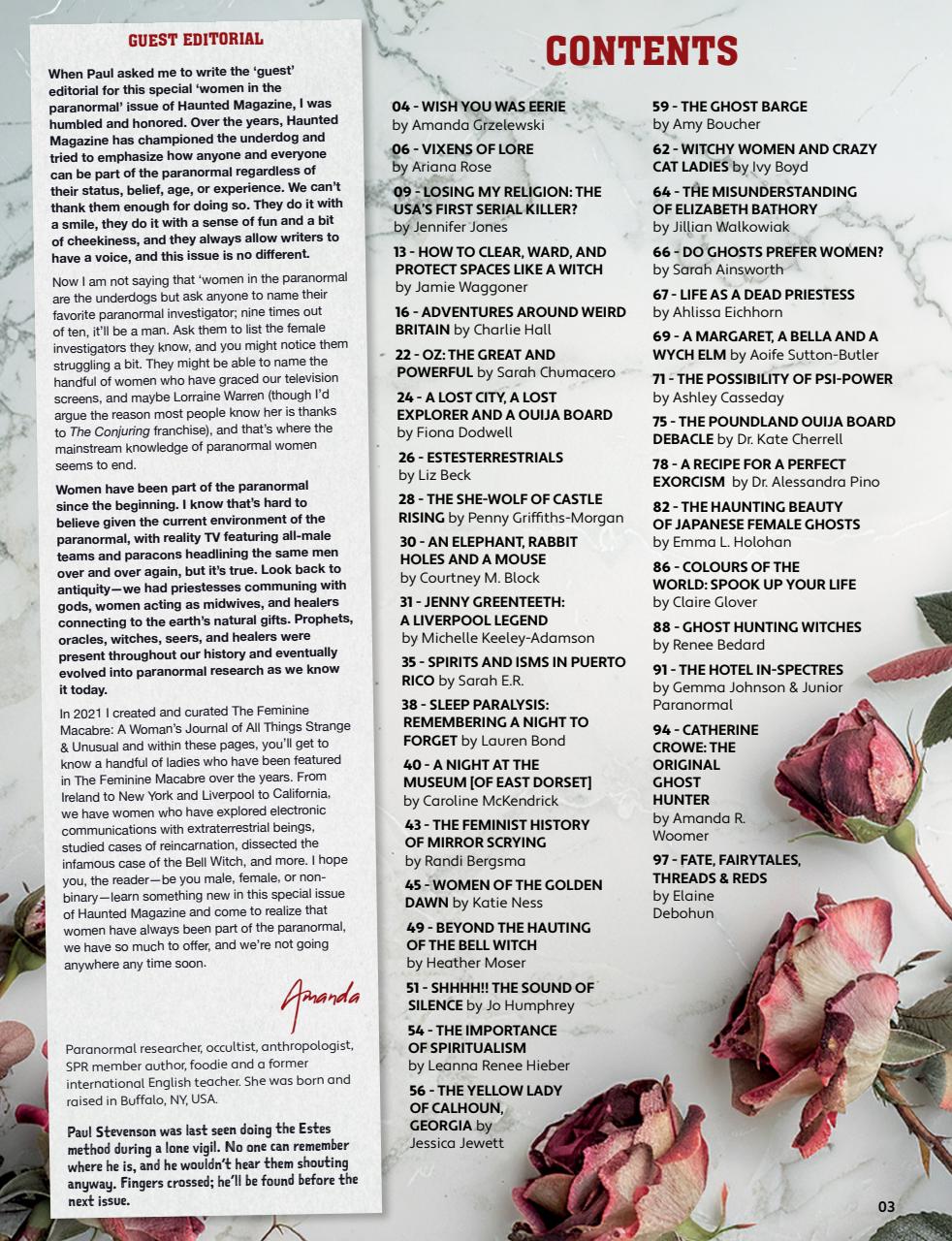 Haunted Magazine Preview Pages