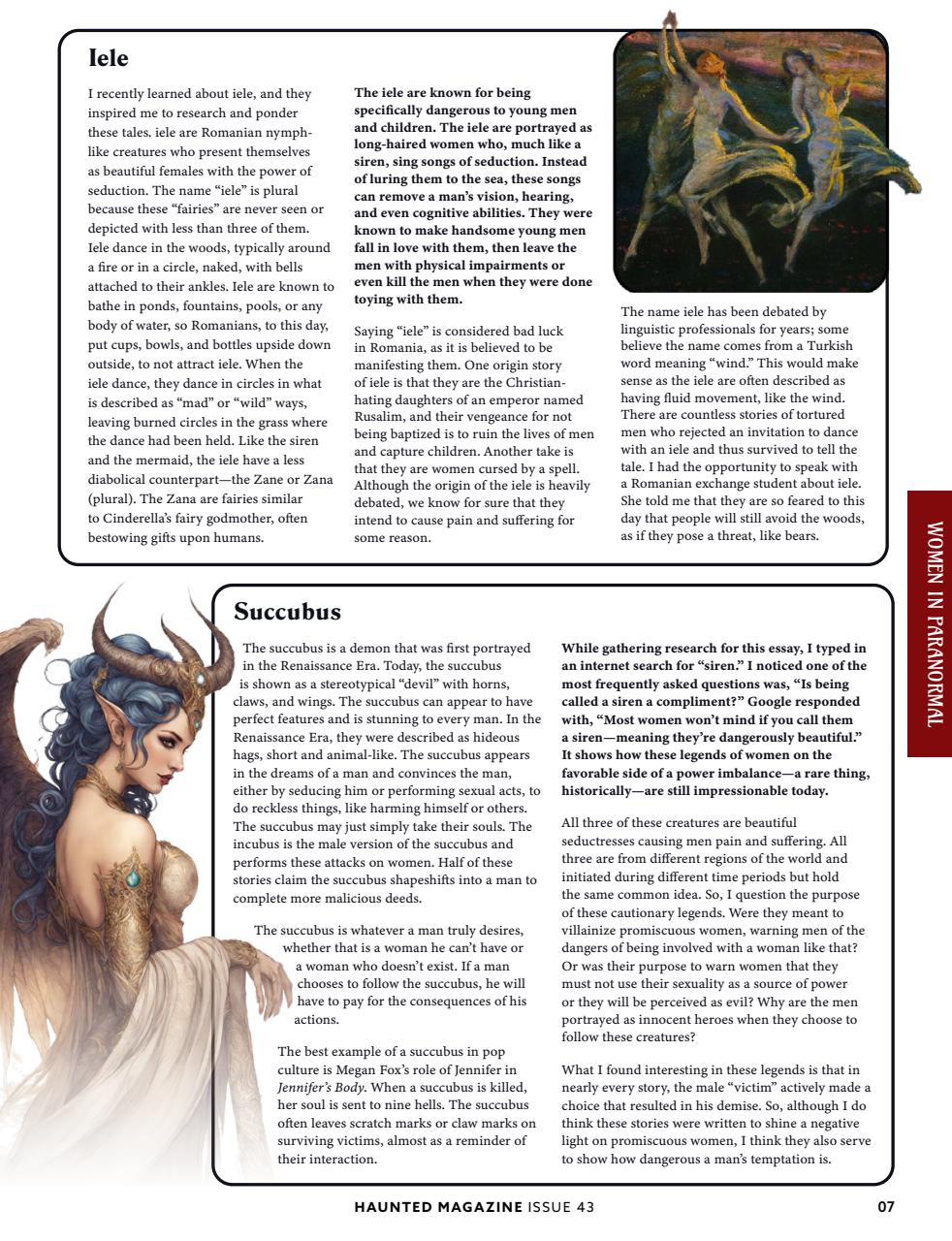 Haunted Magazine Preview Pages